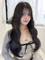 アルファバイオリカ(ALPHA by ORIKA)&nbsp;韓国トレンドヘア ウェーブ巻き×暗髪ロング