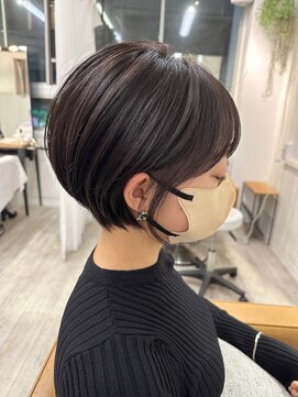 ハノン バイ リンクス 大宮(Hanon by LINKTH) 【Hanon 大宮】丸みショート/モード/ダークアッシュ/イメチェン