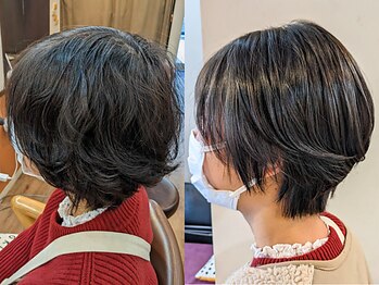 ヘアーアンドチャット リンク 三軒茶屋店(hair&chat LINK)の写真/縮毛矯正をやめたい方へ。クセを見極め一番適したスタイルに仕上げるオートクチュールカットでお悩み解消！