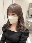 ほんのりピンクベージュ/大人ガーリー/くびれヘア
