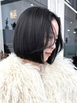 ニトバイアンキシム(nit by ahnkism)&nbsp;韓国ヘアボブベージュブリーチダブルカラー堀江