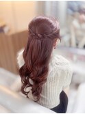 シンプルハーフアップ