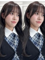 ジルバイジゼル(JILL by GiseL)&nbsp;ロング　顔まわり　オリーブグレージュ