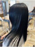 黒髪　ブルーブラック