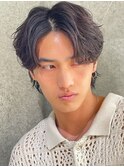 垢抜け確定！シャドウパーマ×センター分けウルフ