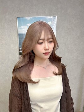 ヘルツ(Hz) ミルクティーカラー/ベージュ/ブリーチカラー