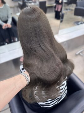 エン 栄店(enne) 大人ガーリー/ダークアッシュ/ミディアムレイヤーカット/栄