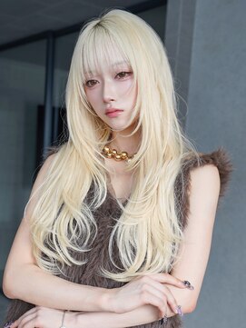 アルバム 新宿(ALBUM SHINJUKU) ロング前髪カット顔周りレイヤハイトーン_F51224