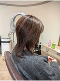 30代40代◎冬の透明感グレージュ大人ウルフ