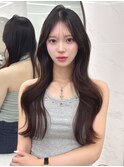 2wayバング 韓国前髪 シースルー レイヤーカット 顔周り
