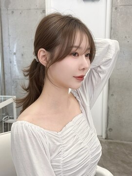 アイヴィ 表参道(IVY) 上品可愛い◇顔周りカット/サイドバング/グレージュ