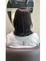 アネ(annee) ミディアムパーマ/ハイライト/マットグレー
