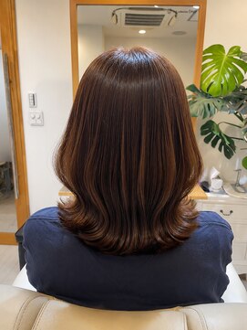 ヘアコレクション アンジュ(Hair collection Unge) くびれボブスタイル チョコレートプラン