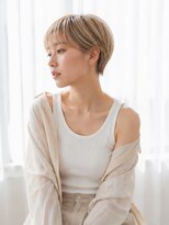 きいろのゾウ ハイトーンマッシュショート/ハニーベージュ/ベリーショート
