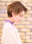 【COLO】センターパート丸みパーマショート 吉祥寺