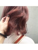 シェノン 梅田(CHAINON)&nbsp;小顔カット×ベビーピンク×セミウェットウェーブ