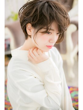 ミック 日暮里店(miq) 女っぷりUP！ダークアッシュ前下がりマッシュショートb1