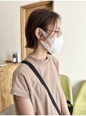 切りっぱなしボブ×髪質改善カラー