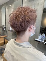 ヘアーアンドメイク ファット(Hair&Make PHAT) メンズベリーショートミルクティベージュカラー20代30代