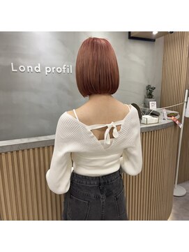 ロンドプロフィール 浦和(Lond profil) 【ワンランク上のボブ】切りっぱなしボブペールベージュ【浦和】