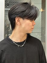 メンズ/センターパート/ニュアンスパーマ/シースルーマッシュ