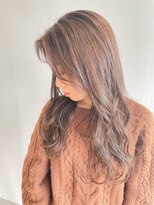 フープヘアー(HOOP.HAIR) ラベンダーベージュカラー　ロングヘア