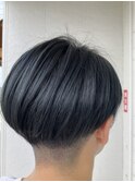 脱白髪染め白髪ぼかしシークレットハイライト×刈上げショート