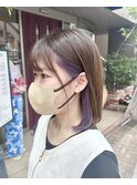 インナーカラー/インナーブリーチ/ライラック/紫