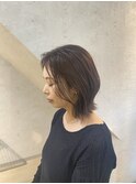 guestsnap  伸ばしかけボブ×ゆる巻きグレージュ