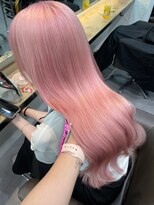 ベレーザ 渋谷(BELEZA)&nbsp;9396シルキーグレーベージュベビーピンク艶髪ハイトーンカラー