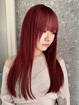 原宿ミルクティーベージュグレージュミディアムウルフレイヤー〇