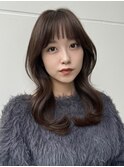 顔周りレイヤーカット/イメチェンヘアスタイル/韓国くびれヘア