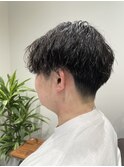 スパイラルパーマ/センターパート/ツーブロック/名駅/個室