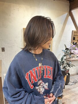 マスカリ(muscali) #丸型#ホワイトグレージュ#ミニウルフ#サーフカールa92