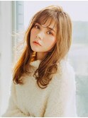 【錦糸町美容院Agate】バニラベージュのふんわりゆる巻きロングj
