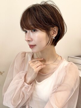 セイドット リー(Say. Ree) say.ショートボブひし形ショートダークレッドコーラルオレンジ