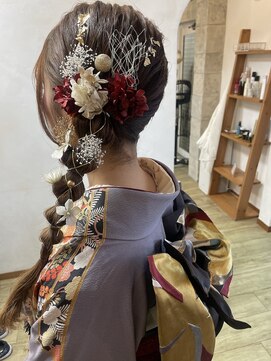 ヘアーメイク エクリュ(hairmake ecru) 成人式編み下ろしスタイル