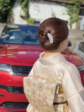 ヘアセットサロンエッジ(Edge) 訪問着でゾンタクラブの式典へア