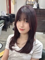 ライズ バイ レボ(RISE by REVO)&nbsp;大人かわいい/レイヤーロング/グレーベージュ/前髪パーマ/我孫子