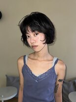 ネロ ヘアサロン ネイビー 渋谷(NERO HAIRSALON NAVY)&nbsp;【近藤真帆】ボブレイヤー　ダークブラウン　前髪あり