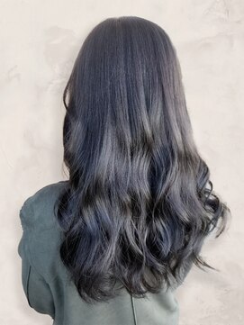 ルシードスタイルサワ(LUCIDO STYLE sawa) 20代30代☆透明感ブルーブラック×ロングウェーブ