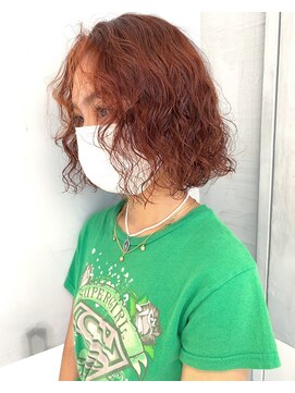 ガリカ 横浜(Gallica) 【minami】個性派おしゃれカーリーパーマ/透明感オレンジ