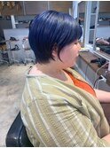 ショート/ショートカット/ネイビーカラー