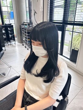 ヘアサロン ガリカ 表参道(hair salon Gallica) 【miko】韓国風レイヤーカット/ブルーブラック/透明感寒色カラー