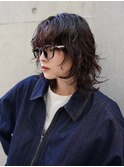 ニュアンスパーマ/切りっぱなしボブ/ミディアム