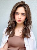 ★美髪イヤリングカラーミニウルフ外ハネボブチェリーブラウン
