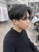 メンズセンターパートニュアンスパーマ