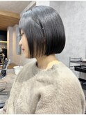 首が綺麗に見える美髪矯正ボブ　髪質改善　岐阜美容室