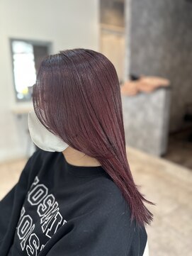 アーザ ヘアー(ASA hair) ブリーチ1回ボルドーカラー