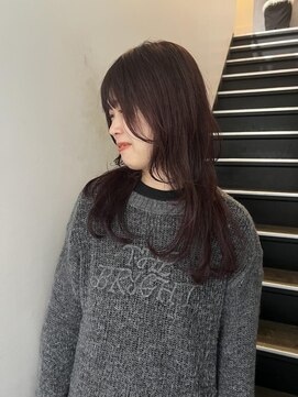 ポーズ(PAUSE) ハッシュカット　ボルドーカラー